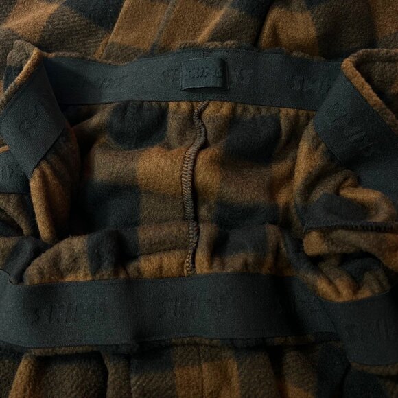 SKIMS Fleece Sleep Set Jasper Buffalo Check 4X - Picture 10 of 14